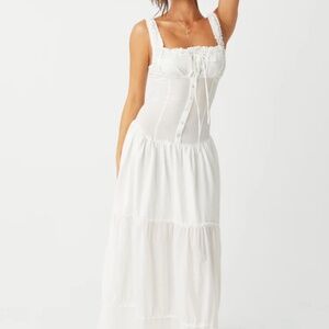 Frankie’s Bikinis Christabelle Ruffle Maxi Dress